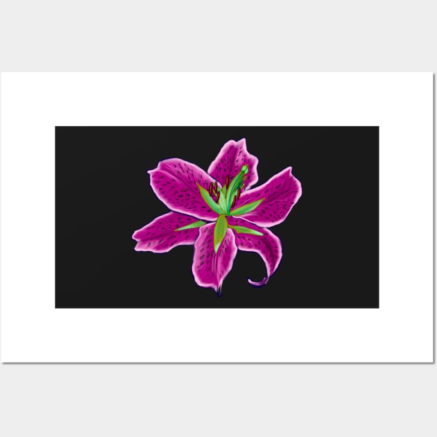 Lilly lily flower - single pink lilly Wall Art by Artonmytee